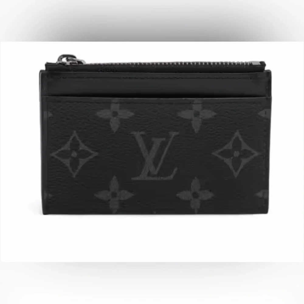 Louis Vuitton Monogram Eclipse Compact Coin Card Holder Wallet M82253 RFID CHIP